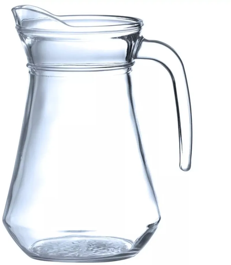 Glazen schenkkan - 1 liter - diameter 100 mm x hoogte 198 mm - vaatwasmachinebestendig - voor sap, water en thee de Hendi en Transparent – photo produit