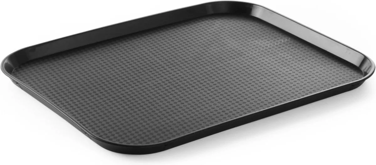 Groot fastfood dienblad – 350x450 mm – polypropyleen van Hendi in Zwart – productfoto