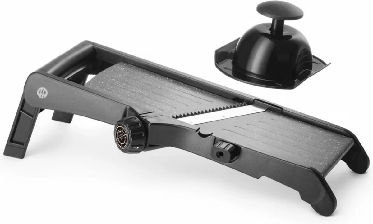 Japanse mandoline – verstelbare snijdikte – non-stick coating – ultrascherpe messen – antislip voet de Hendi en Argent – photo produit