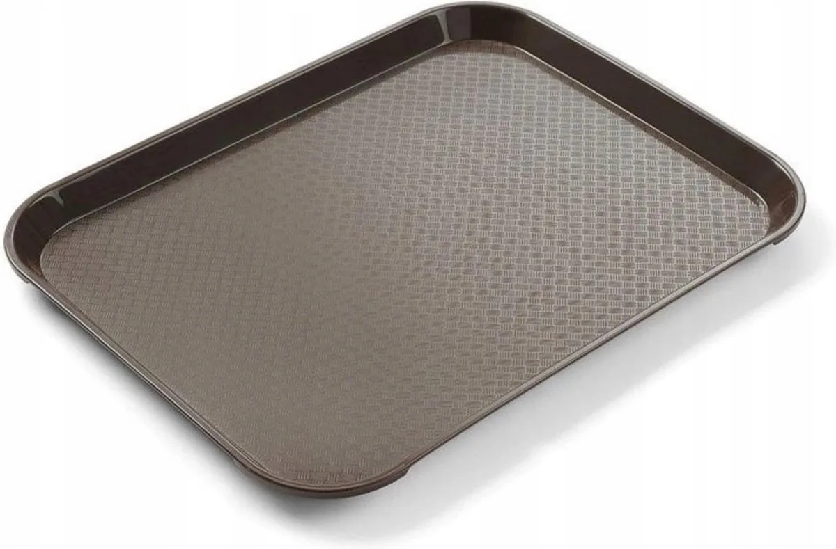 Kleine fastfood dienbladen – bruin – 265x345x20 mm – polypropyleen de Hendi en BruinWit – photo produit