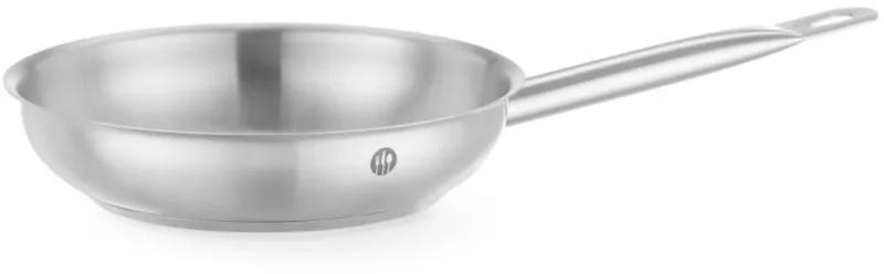 Koekenpan - aluminium en roestvast staal 18/0 - sandwichbodem, voor bakken en braden, inductiegeschikt - 20 cm x 4,5 cm - alle warmtebronnen de Hendi en Argent – photo produit
