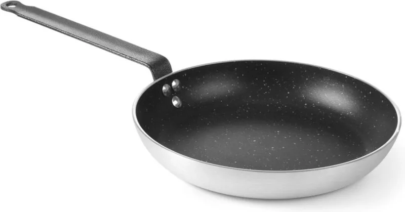 Koekenpan – Aluminium – Marble anti-aanbaklaag – Ø 28 cm – Geschikt voor alle hittebronnen by Hendi in Rvs – product photo