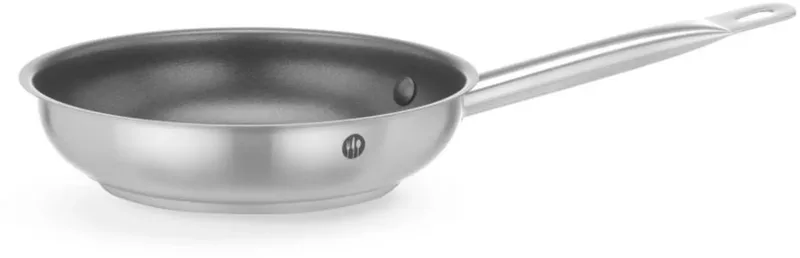 Koekenpan - rvs met antiaanbaklaag - 21,5x5,2 cm - zilver/zwart - alle warmtebronnen von Hendi in Weiß – Produktfoto