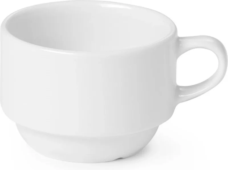 Koffiekop – Versterkte randen – Hotelporselein – 0,17L – Ø80mm van Hendi in Wit – productfoto