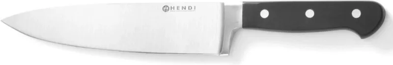 Koksmes – Kitchen Line – Vlijmscherp en duurzaam – Zwart handvat – 340 mm fra Hendi i Rvs – produktbillede