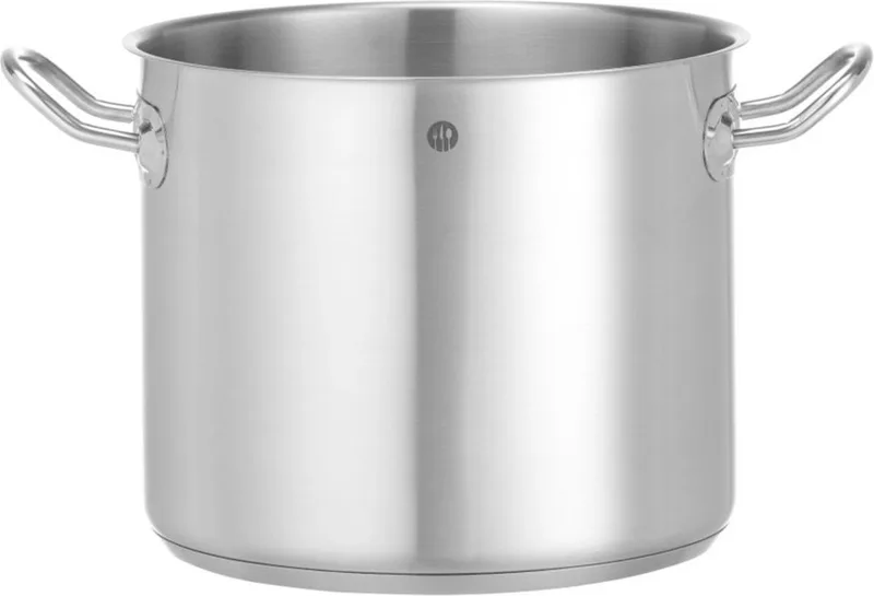 Kookpan hoog – 9L – zonder deksel – inductiegeschikt – koelblijvende handgrepen von Hendi in Silber – Produktfoto