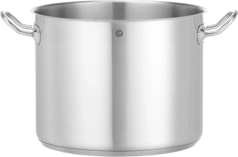 Kookpan hoog – zonder deksel – 13,5L – inductiegeschikt – koelblijvende handgrepen – ⌀280x(H)220mm by Hendi in Staal – product photo