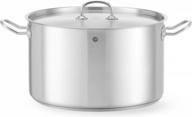 Kookpan middel – 15L – inductiegeschikt – koelblijvende handgrepen – met deksel by Hendi in Grey – product photo