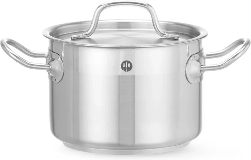 Kookpan middel – met deksel – sandwichbodem – inductiegeschikt – 23,5L – ⌀360x(H)230mm de Hendi en Gris – photo produit