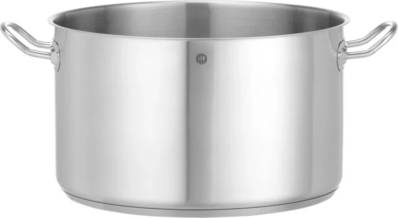 Kookpan middel – zonder deksel – 15L – inductiegeschikt – koelblijvende handgrepen by Hendi in Silver – product photo