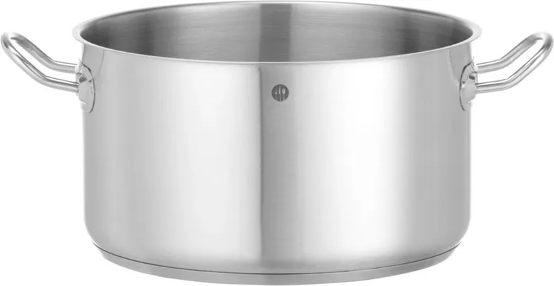 Kookpan middel – zonder deksel – 9,5L – inductiegeschikt – koelblijvende handgrepen by Hendi in Silver – product photo