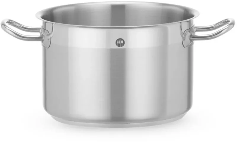 Kookpan middelhoog - roestvast staal - inductiebodem - zonder deksel - 4 liter - diameter 20 cm x 13,6 cm - zilver - voor alle warmtebronnen by Hendi in Roestvrij Staal – product photo