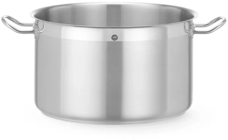 Kookpan roestvast staal zonder deksel 15,1 liter - 32 cm - sandwichbodem inductiegeschikt von Hendi in Silber – Produktfoto