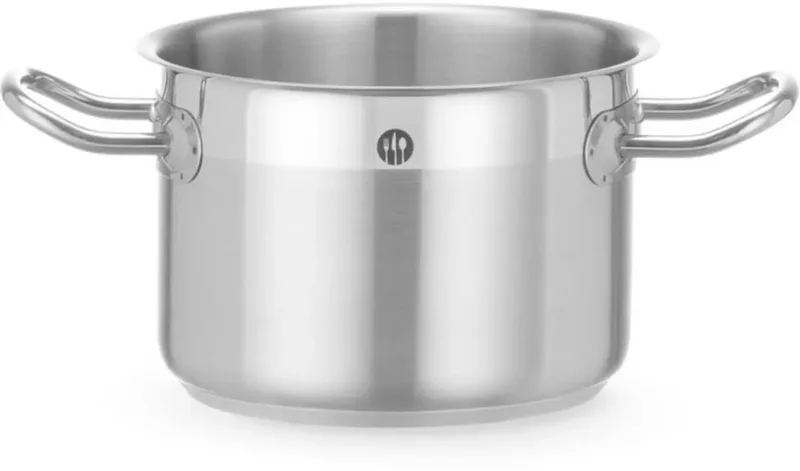 Kookpan roestvast staal zonder deksel - 16 cm, 2,1 liter - zilver - inductiegeschikt von Hendi in Weiß – Produktfoto