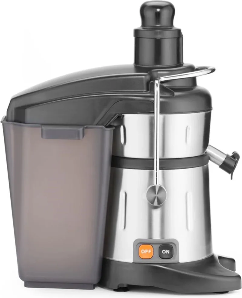 Krachtige sapcentrifuge – 7L pulpcontainer – 3000 RPM – roestvrij staal – 120 kg/uur by Hendi in Rvs – product photo