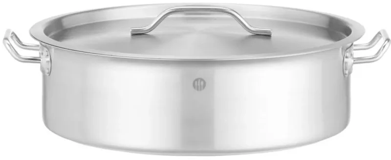 Lage RVS kookpan 10,8 liter met deksel en gaten, Ø 36 cm de Hendi en Blanc – photo produit