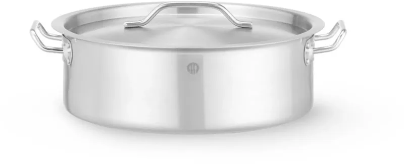 Lage RVS kookpan 8,5 liter met deksel en gaten, Ø 32 cm by Hendi in Inox – product photo