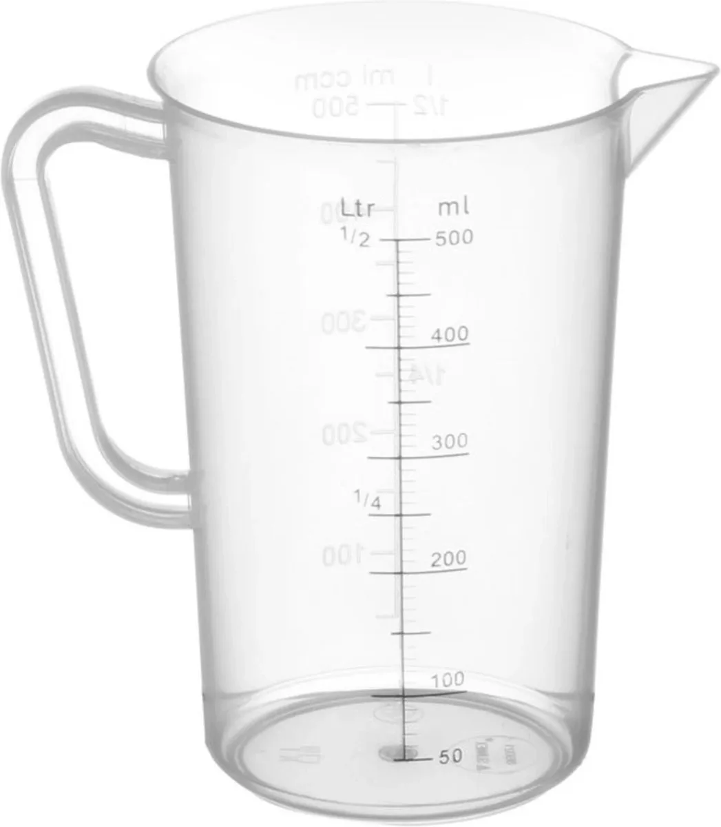 Maatbeker polypropyleen – 2L – met schaalverdeling – vaatwasmachinebestendig van Hendi in Transparant – productfoto