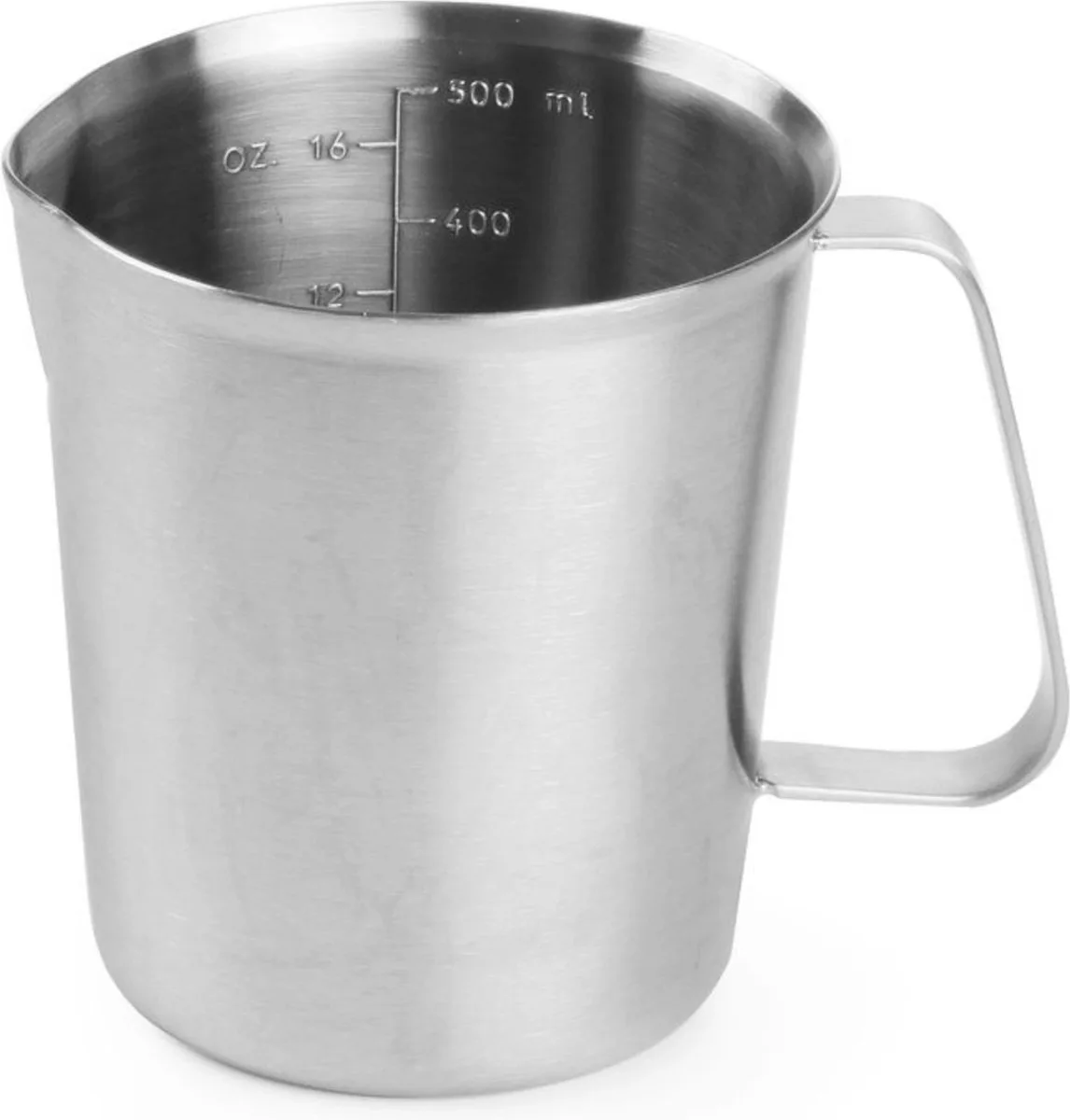Maatbeker roestvast staal – 0,5L – vaatwasmachinebestendig – duurzaam en stevig fra Hendi i Rvs – produktbillede