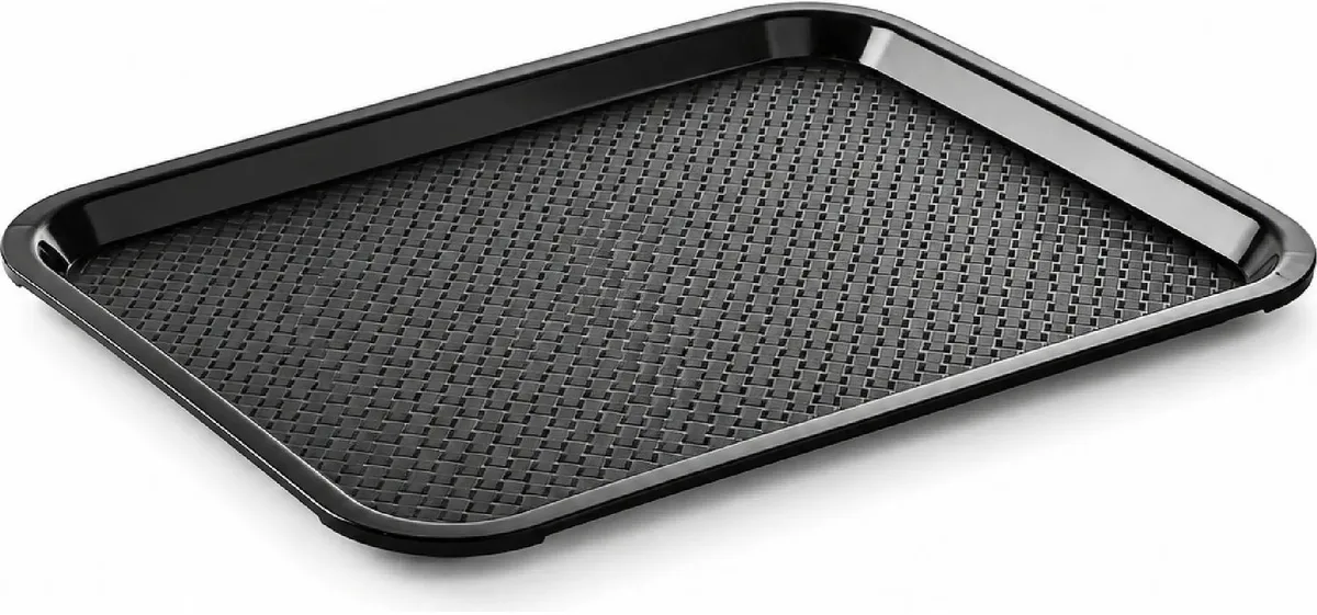Medium fastfood dienblad – 305x415 mm – polypropyleen – niet vaatwasserbestendig by Hendi in Black – product photo
