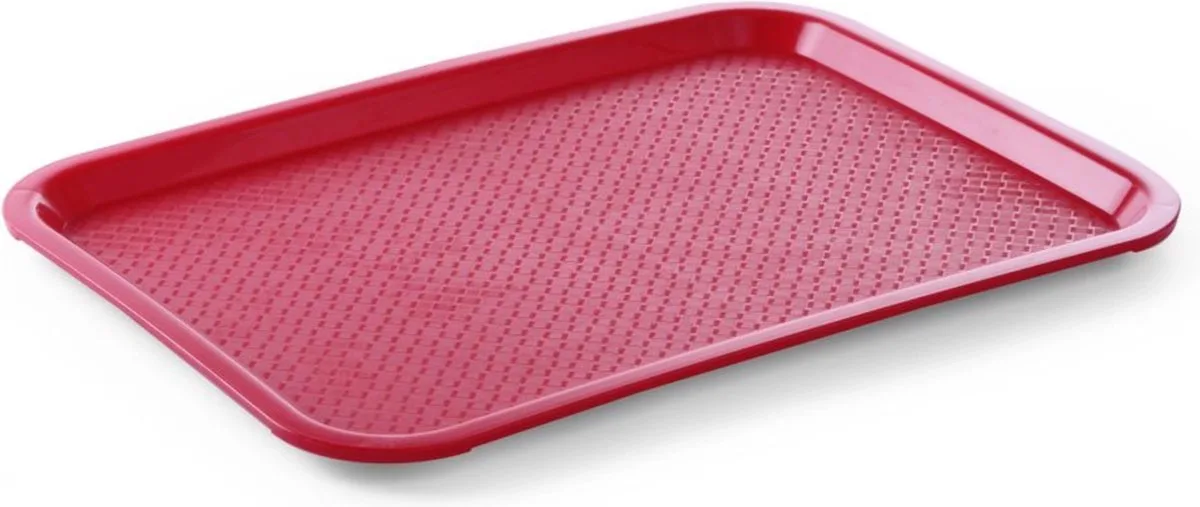 Medium fastfood dienbladen – 305x415x20 mm – polypropyleen från Hendi i Röd – produktbild