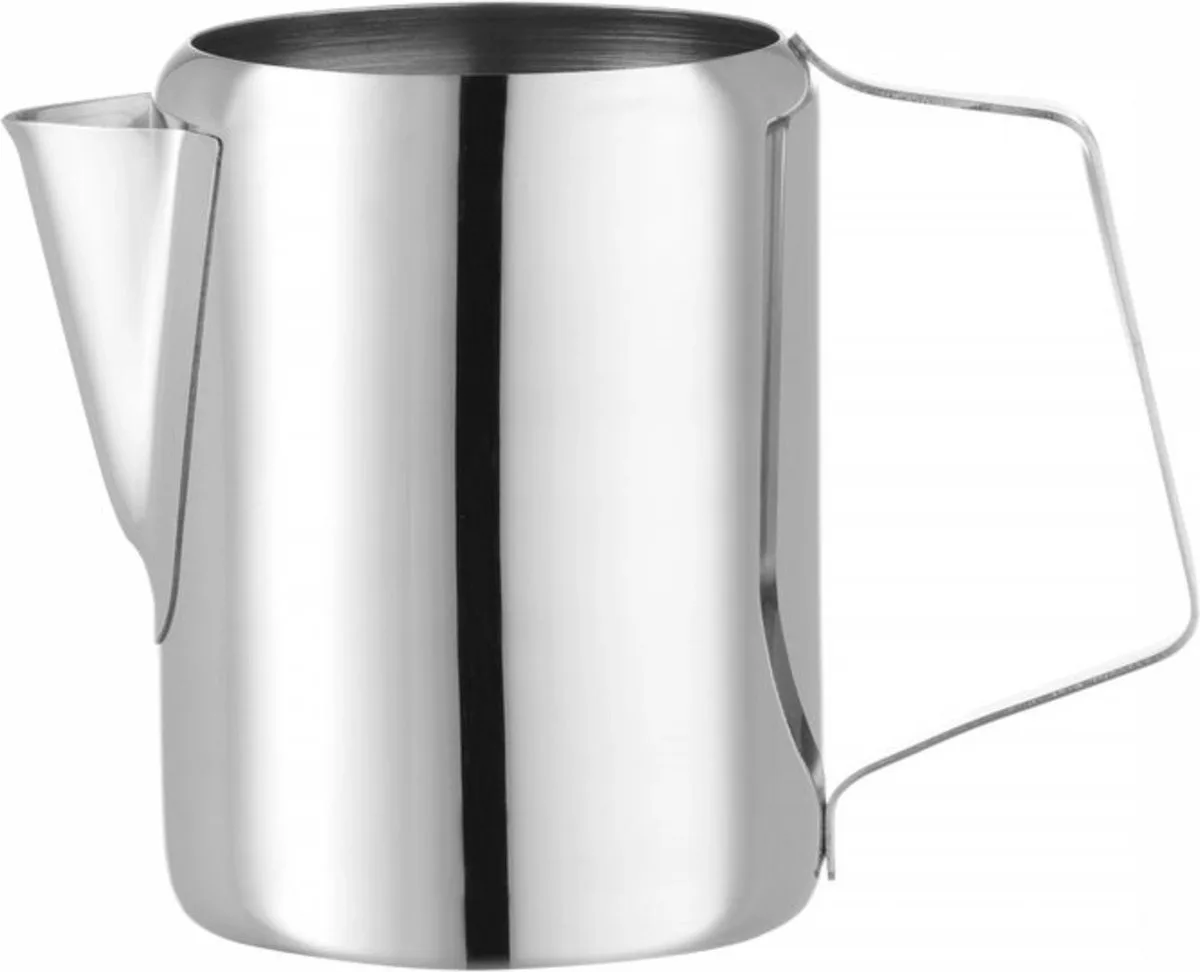 Melkkan – staal – Recht model – 0,35L – Vaatwasmachinebestendig fra Hendi i Roestvrij – produktbillede