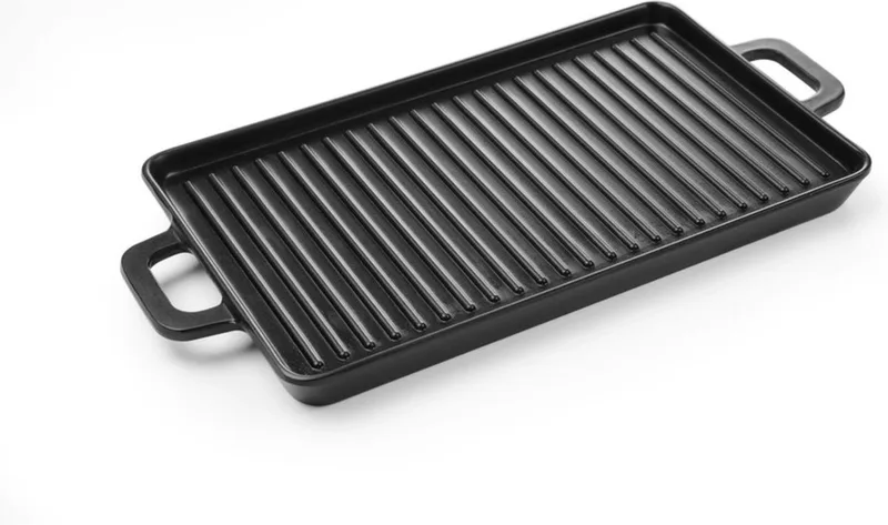 Mini grillpan – compact ontwerp – vaatwasserbestendig – 320x162x20 mm by Hendi in Black – product photo