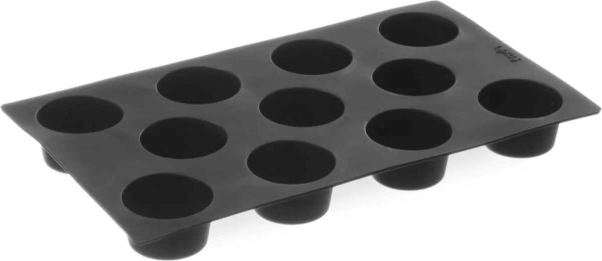 Mini-muffinvorm – anti-aanbak siliconen – Ø53x(H)30 mm – vaatwasser- en ovenbestendig by Hendi in Black – product photo