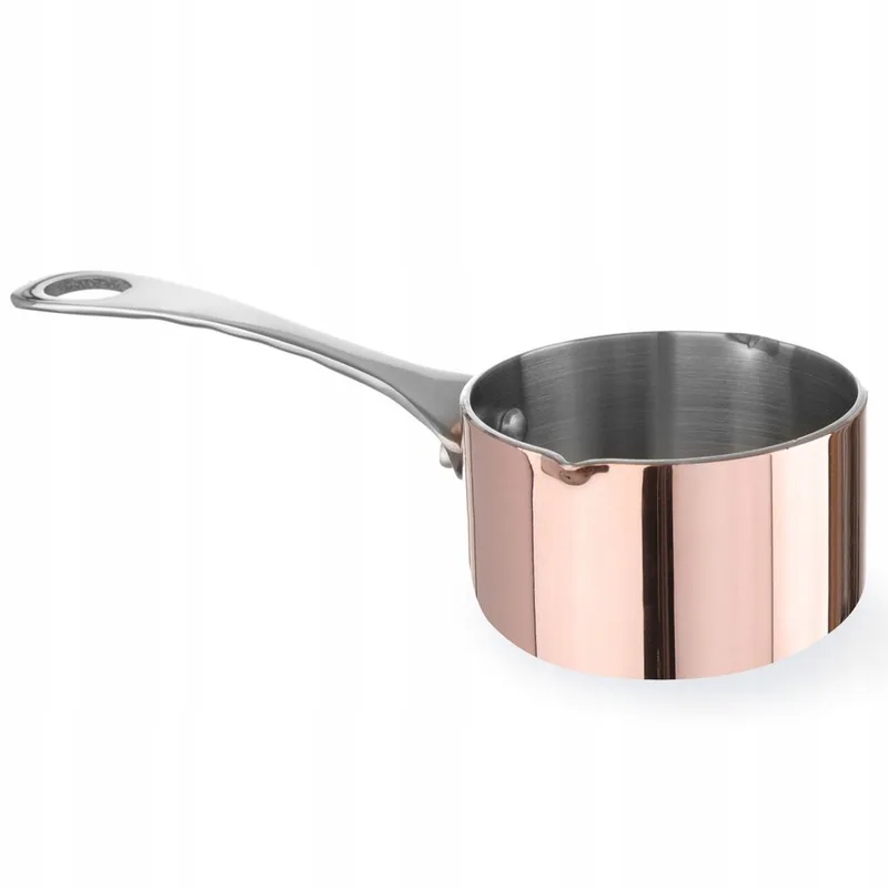 Mini Steelpan met Tuit - 75x40mm - 3-laags Materiaal fra Hendi i Sølv – produktbillede