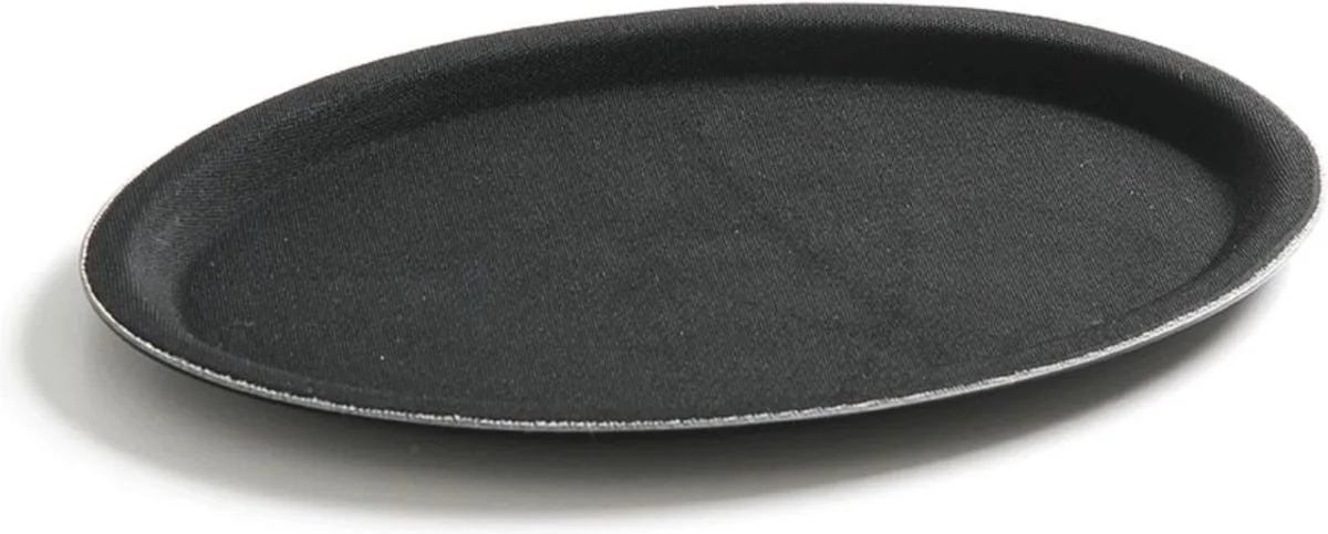 Ovaal dienblad – antislip – schok- en breukbestendig – 160x230 mm de Hendi en Noir – photo produit