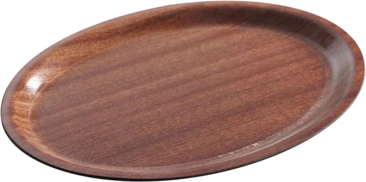 Ovaal dienblad met antislipcoating – 200x265 mm från Hendi i Mahonie – produktbild