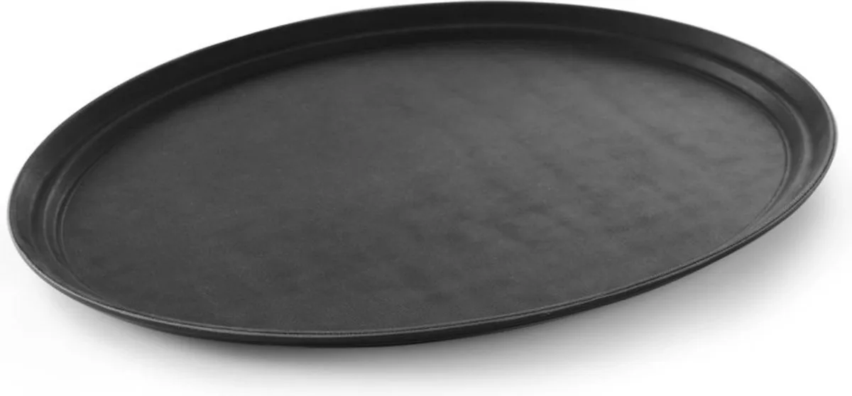 Serviertablett Oval Xl 735x600 Mm Frp von Hendi in Schwarz – Produktfoto