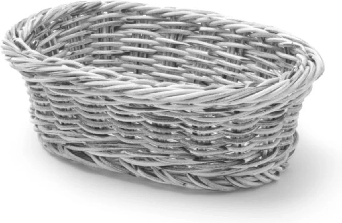 Ovale broodmand – lichtgrijs – vaatwasmachinebestendig – 190x120x60 mm de Hendi en Gris – photo produit