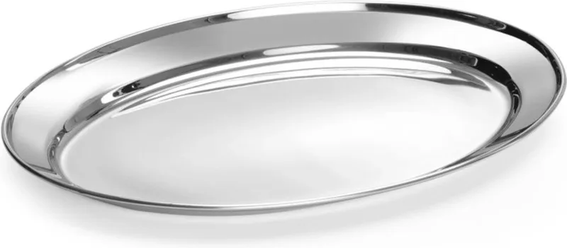 Ovale metalen schotel – roestvast staal – vaatwasmachinebestendig – 350x240 mm de Hendi en Gris – photo produit