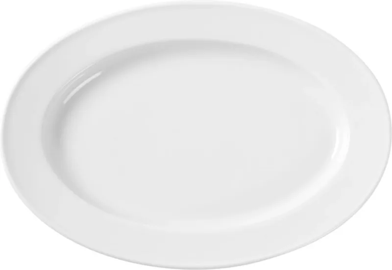 Ovale schaal – versterkte randen – slijtvast porselein – 290x200 mm van Hendi in Wit – productfoto