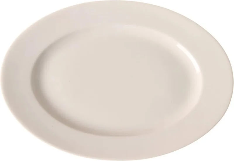 Ovale schaal – versterkte randen – slijtvast porselein – 310x220 mm by Hendi in White – product photo