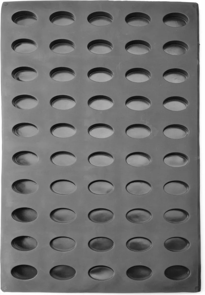 Ovale siliconen bakvorm – antiaanbak – 570x375x20 mm – hittebestendig – vaatwasser- en magnetronbestendig van Hendi in Antraciet – productfoto