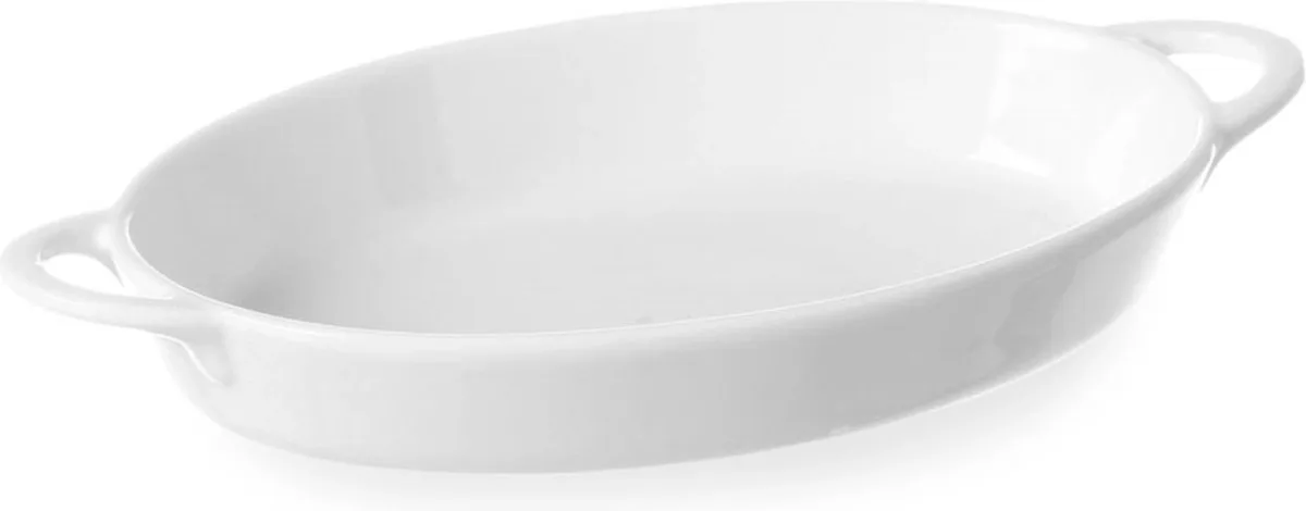 Ovale tapasschaal – porselein – thermoshock bestendig – 0,19L – 200x107x30 mm van Hendi in Wit – productfoto