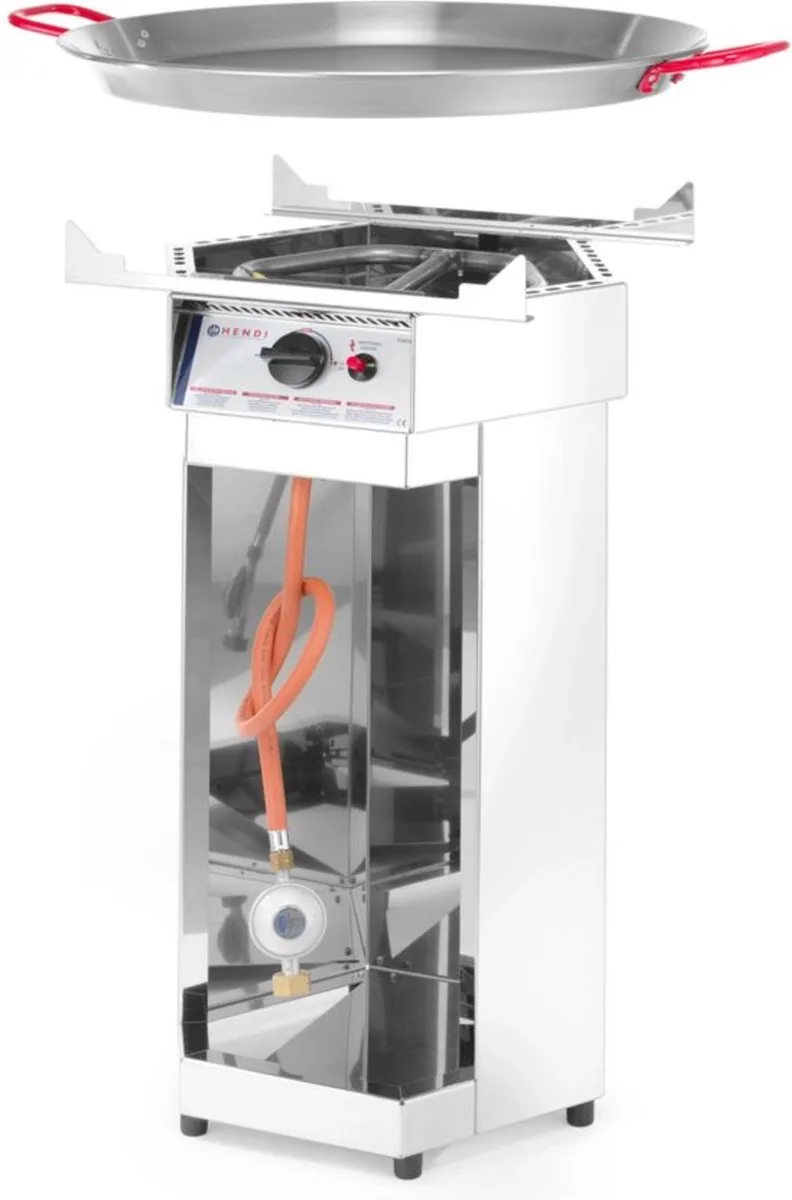 Paella barbecue – roestvrij staal – 4,8 kW – ø600 mm – demontabele brander by Hendi in Rvs – product photo