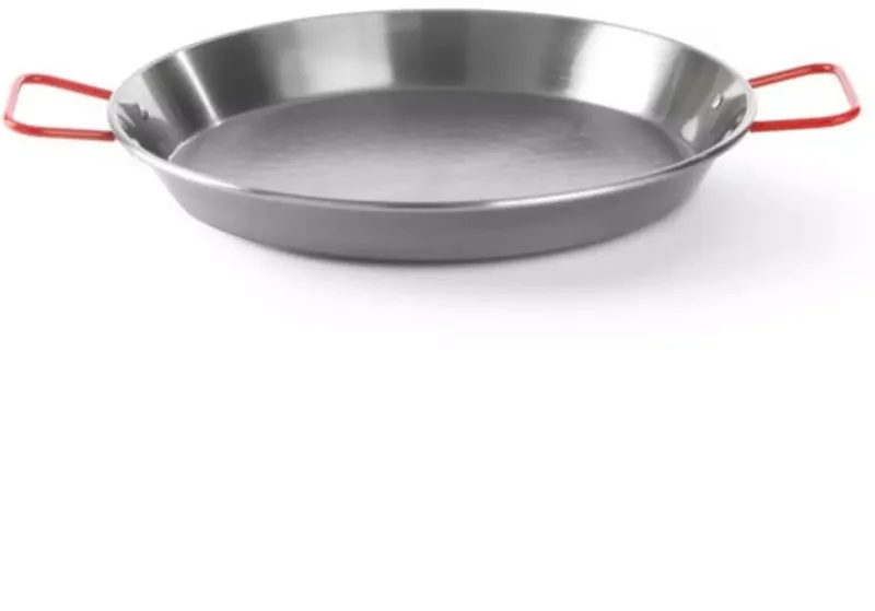Paellapan - koolstofstaal - 2 handgrepen - 38 cm diameter, 12 cm hoog - geschikt voor gas de Hendi en Metaal – photo produit