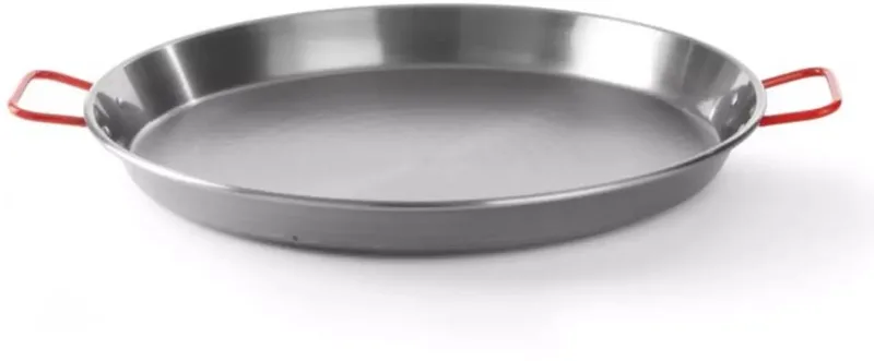 Paellapan koolstofstaal 2 handgrepen diameter 42 cm x 12 cm hoog zwart gas en barbecue von Hendi in Weiß – Produktfoto