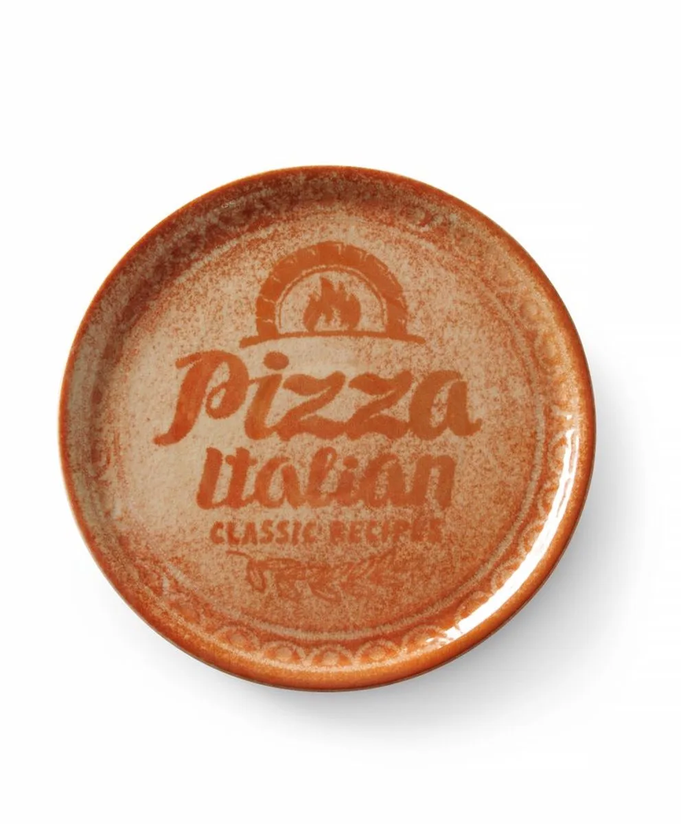 Pizzabord – Geglazuurd Porselein – Baksteenrood – Ø 310 mm – Vaatwasmachinebestendig de Hendi en Rouge – photo produit