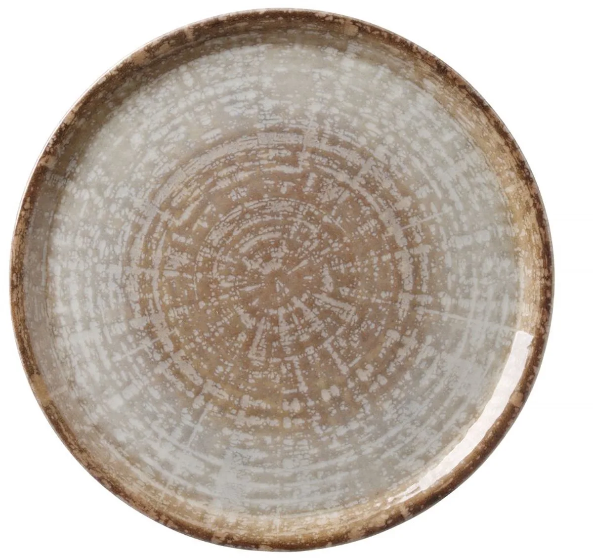 Pizzabord – Geglazuurd Porselein – Modern Aards Patroon – Ø 330 mm von Hendi in Aard – Produktfoto