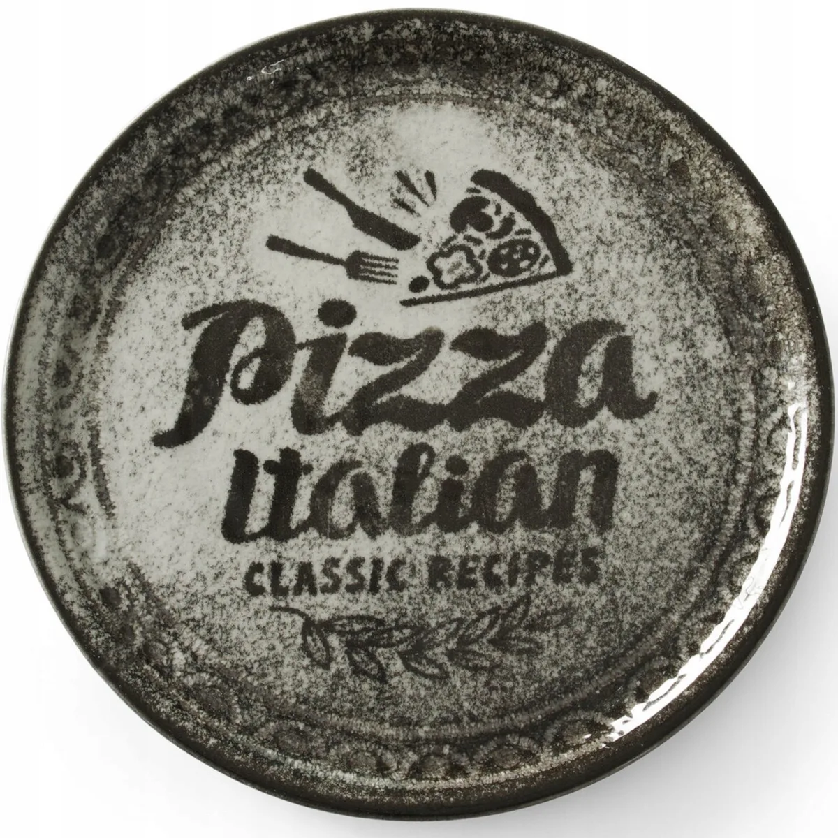 Pizzaborden Porselein 31cm - Set van 6 by Hendi in Black – product photo