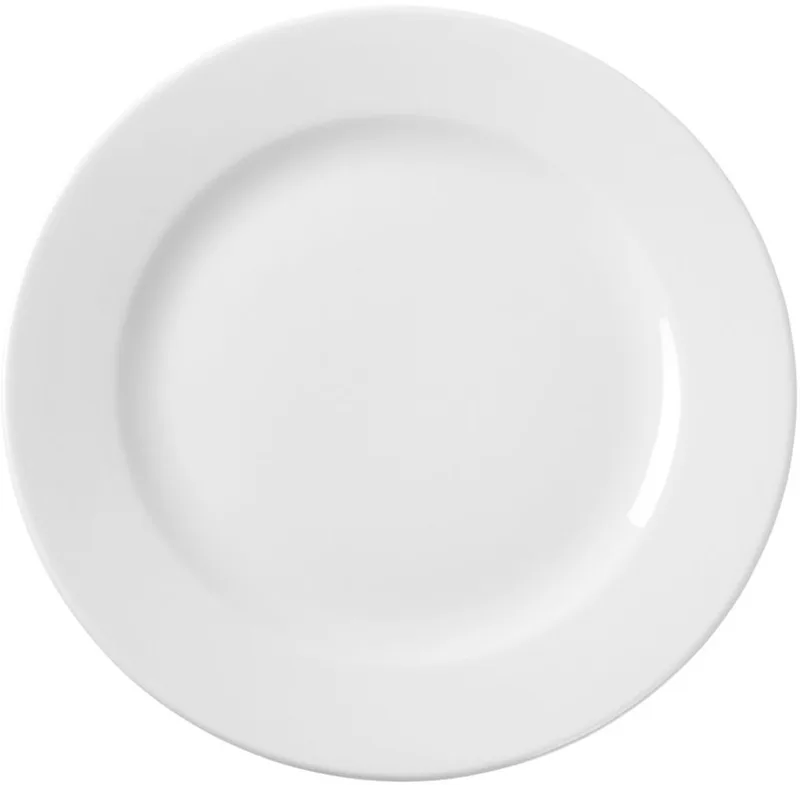Plat bord – versterkte randen – hotelporselein – slijtvast – ⌀270 mm de Hendi en Blanc – photo produit