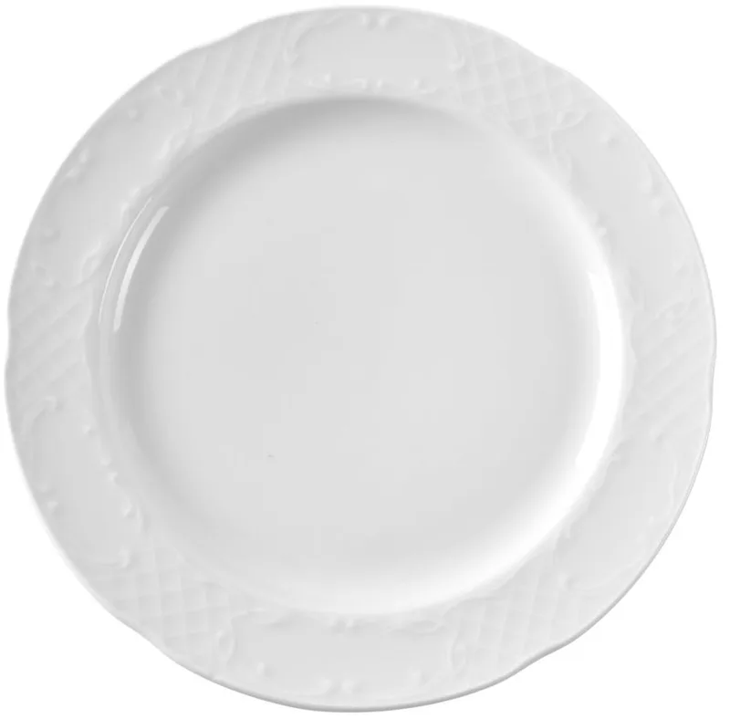 Plat bord – versterkte randen – slijtvast porselein – ⌀300mm by Hendi in White – product photo