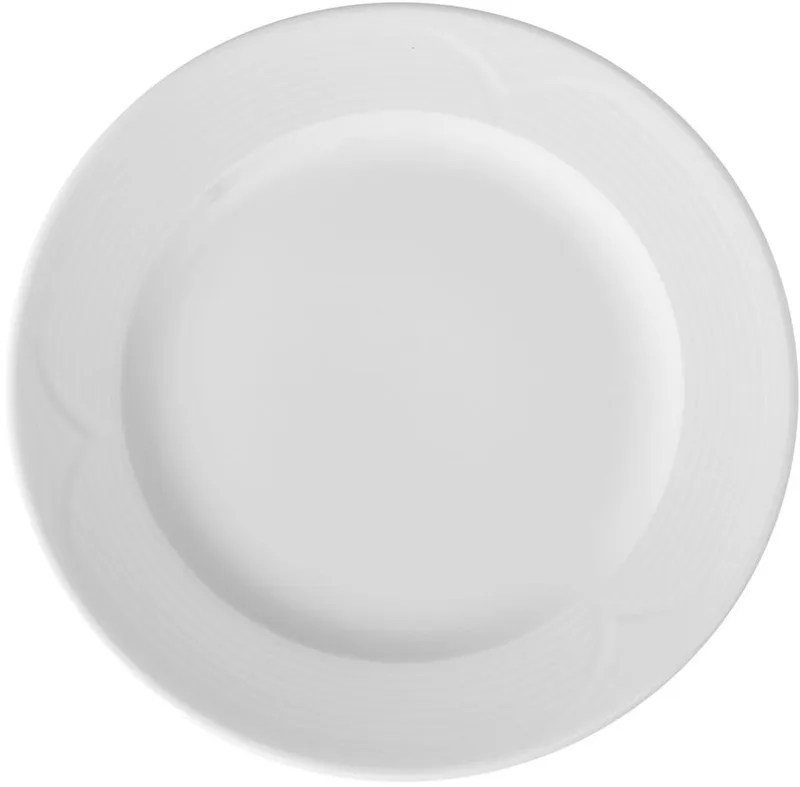 Plat bord – versterkte randen – slijtvast porselein – Ø 260 mm – vaatwasser- en magnetronbestendig by Hendi in White – product photo