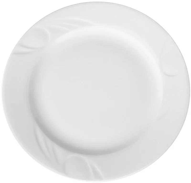 Plat bord – versterkte randen – slijtvast porselein – ø 320 mm – vaatwasser- en magnetronbestendig by Hendi in White – product photo