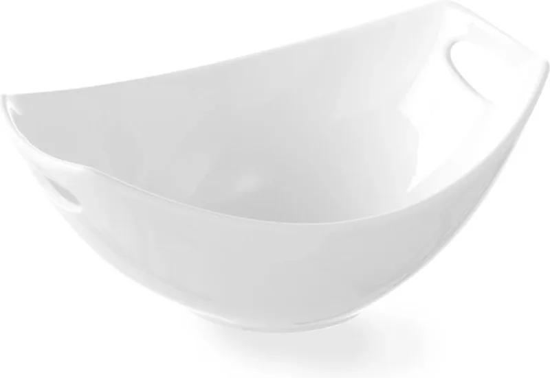 Porseleinen kom – stoot- en slijtvast – 235x160x98 mm – roomwit från Hendi i Vit – produktbild