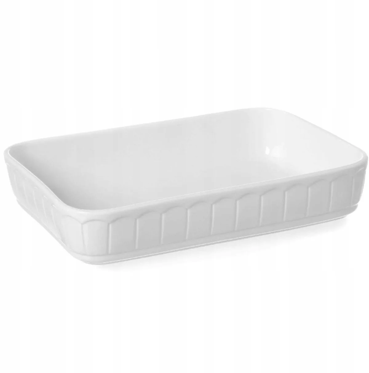 Porseleinen Ovenschaal Rechthoekig 280x185mm Hittebestendig de Hendi en Blanc – photo produit